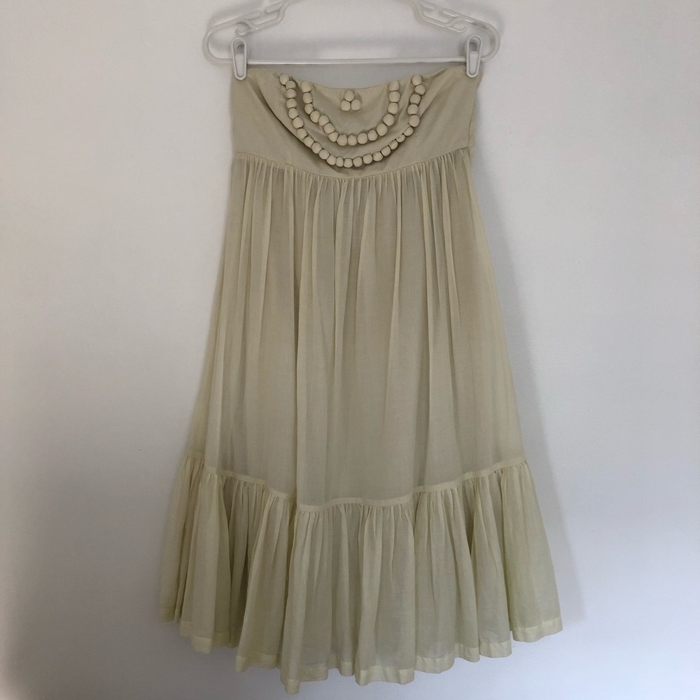 GAP ivory strapless dress - size 4